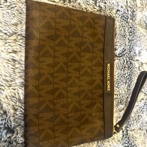 Michael Kors Brown Clutch/wristlet